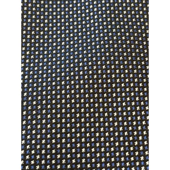 Mario Lorenzi Blue Black 100% Polyester Hand Made Men’s Neck Tie Made In China - Picture 9 of 9